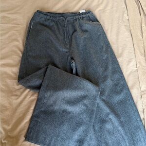 Sandro Gray Wide-Leg Pants